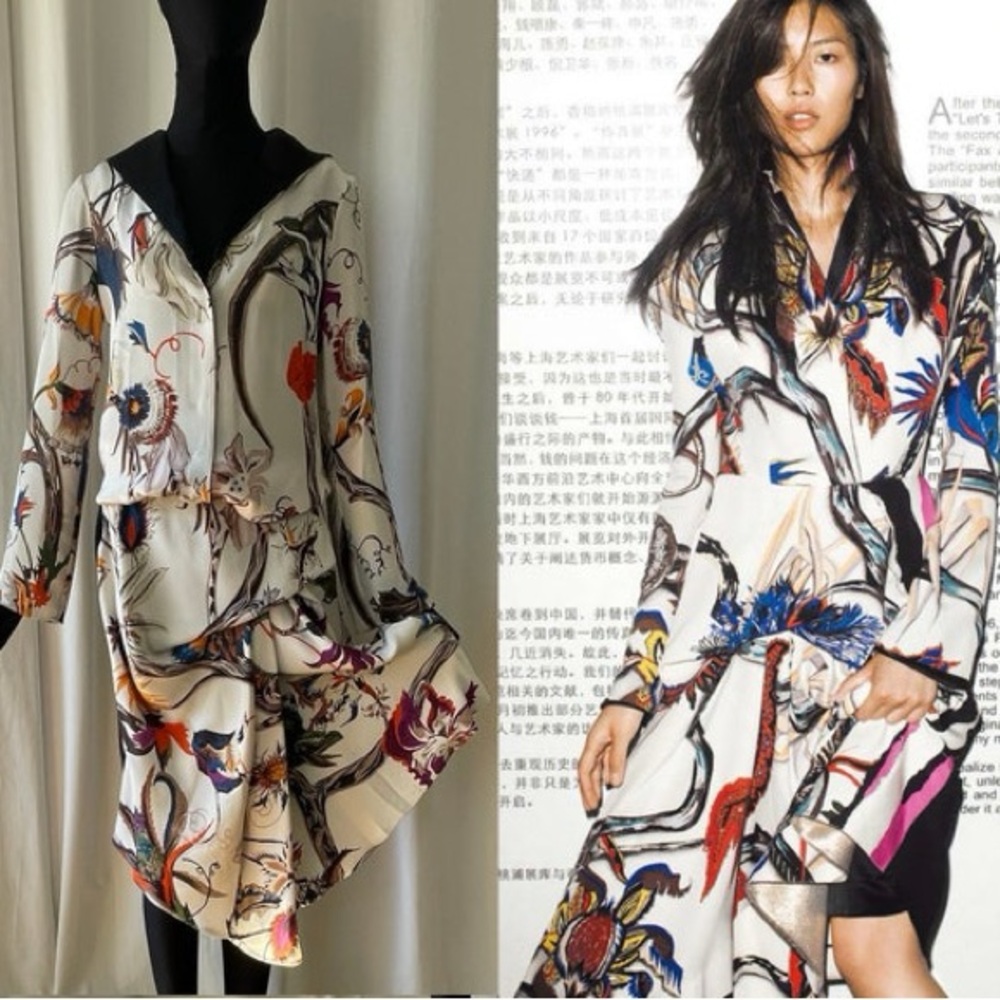 Balenciaga Silk print dress